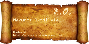 Maruncz Oktávia névjegykártya